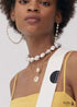 Boho Necklace, Peal Choker, White Sea Shell
